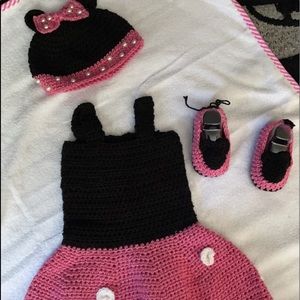 Vestido 👗 tejidos 🧶 de la mini nuevo para niña de 6a9 meses